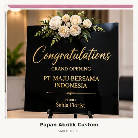 Papan Bunga Akrilik Pariaman